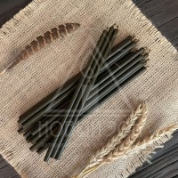 Свеча восковая часовая коричневая