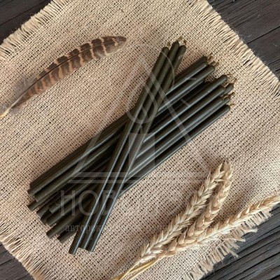 Свеча восковая часовая коричневая